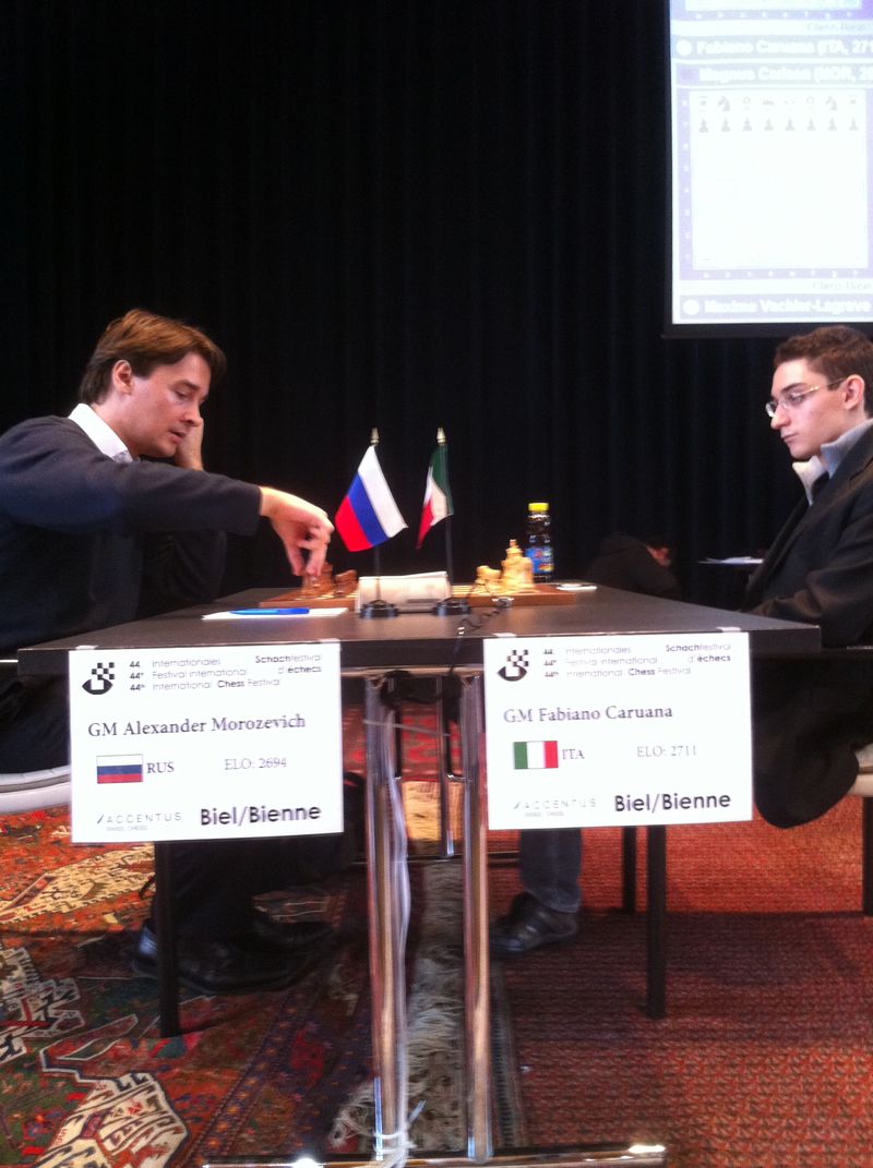 Festival d'échecs de Bienne, Maxime gagne Carlsen !